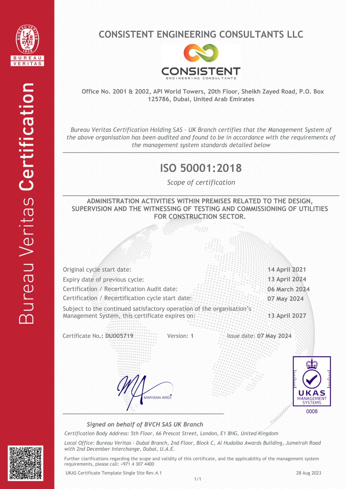 ISO Certificates - Consistent Engineering Consultants